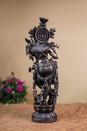 SHIVAJI ARTS Krishna Statue Standing 15Inch Bronze