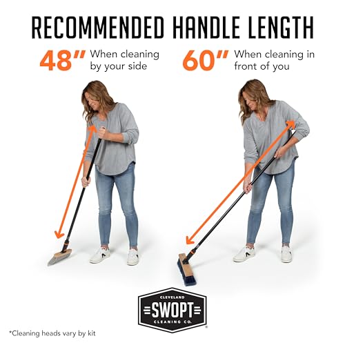 SWOPT 24 Push Broom with 48 and 60 Steel Handles