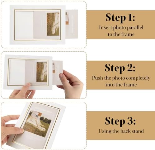 50 Pack 5x7 Inch Paper Picture Frames with Easel Display