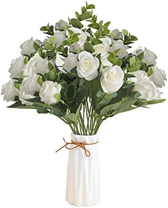 4 Bundles Artificial Roses for Wedding and Home Decoration