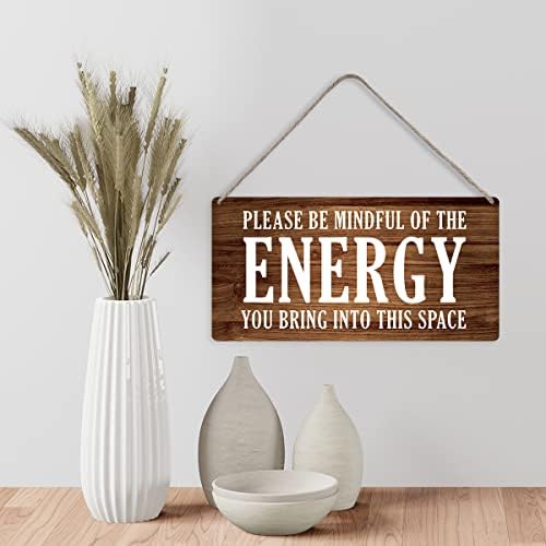 MIGUMUTU Country Style Wall Decor Mindful Quote Wooden Sign