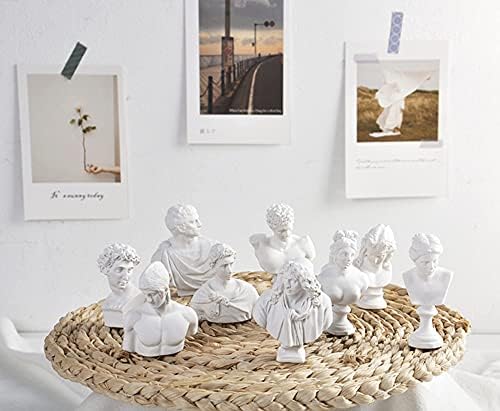 LAGOM HOUSE Greek Bust Statue Set of 10 Mini Figurines