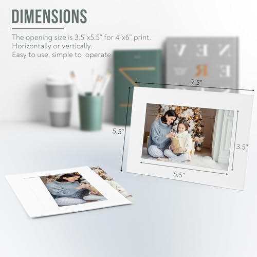 Golden State Art 4x6 Picture Frames With Easel 50 Pack White