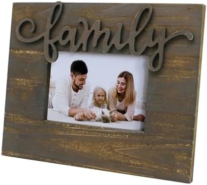 6x4 Wood Picture Frame with HD Glass - Distress Brown