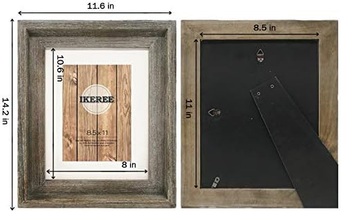 IKEREE Rustic Barnwood Picture Frame 85x11 1