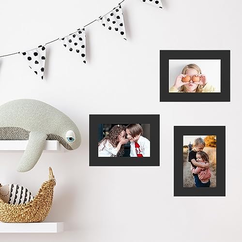 Golden State Art 5x7 Picture Frames With Easel Pack Of 25 Black