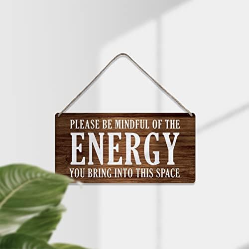 MIGUMUTU Country Style Wall Decor Mindful Quote Wooden Sign