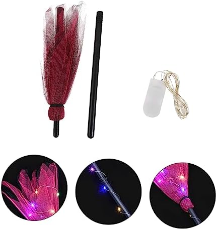 Beavorty Halloween Witch Broom Decorative Lights