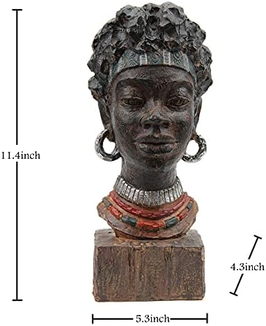 Leekung African Head Statue Home Decor Figurine