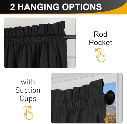 NICETOWN Blackout Curtain with Suctions Cups Door Panel