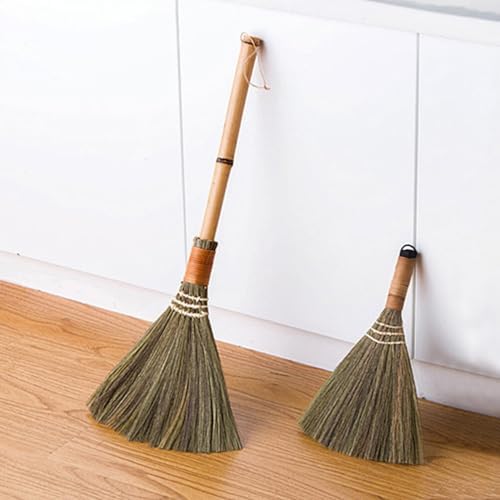 ULTECHNOVO Natural Vietnamese Straw Broom for Cleaning