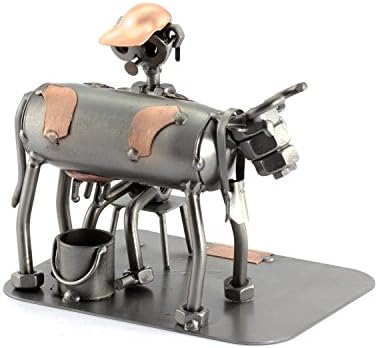 Dairy Farmer Sculpture Nuts and Bolts Handmade Ornament