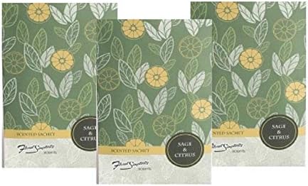 Sage and Citrus Scented Sachets Pack of 3 - Made in USA 1