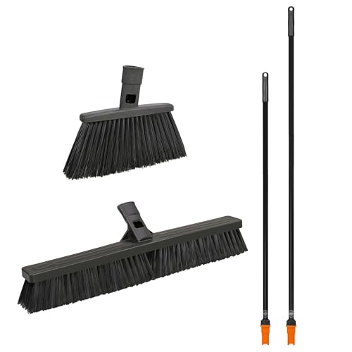 SWOPT 24 Push Broom with 48 and 60 Steel Handles