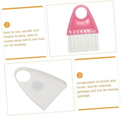 Hemoton Portable Desktop Cleaning Sweep Set 2 Pc Broom Dustpan