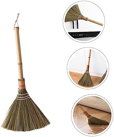 1pc Hand-Made Straw Woven Broom for Home Cleaning