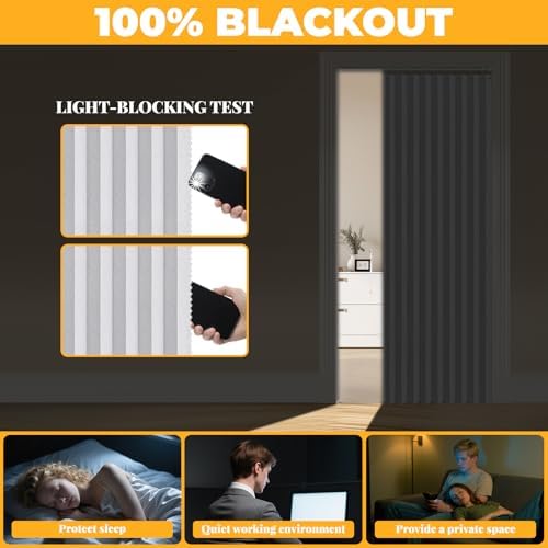 AJAZZ Blackout Magnetic Door Curtain 1 Panel