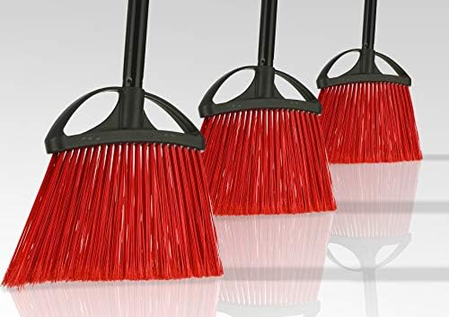 Alpine Industries 10-Inch Angle Broom - Heavy-Duty Pack of 3