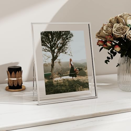 Venusmiles Floating Frame with Double Glass and Easel Stand