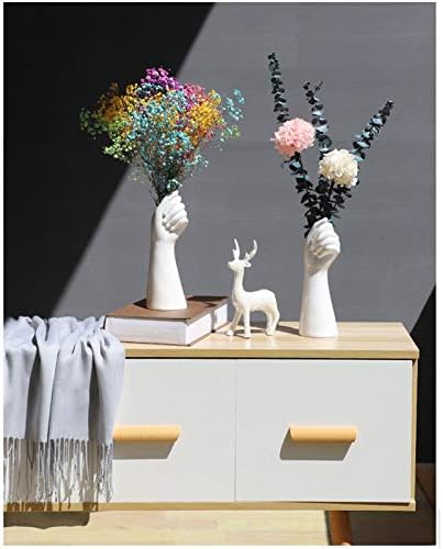 Artificial Flowers with White Ceramic Vase for Home Decor