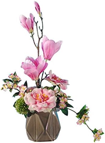 Artificial Magnolia Flower in Silk Pot Romantic Home Decor