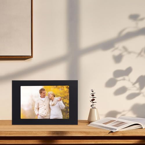 50 Pack 4x6 Black Paper Picture Frames with Easel