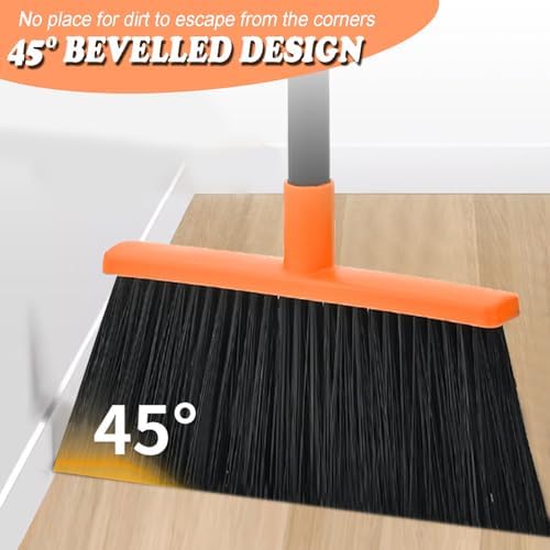 Xifando Heavy-Duty Angle Broom with 56 Steel Handle