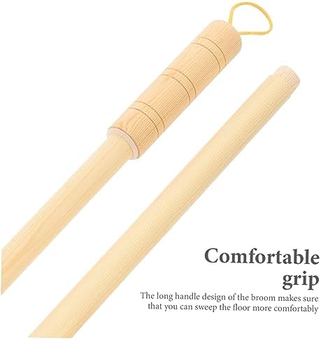 Ipetboom 28C Push Broom with Long Handle and Angled Bristles