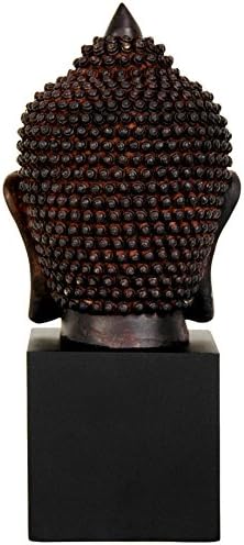 Red Lantern 10 Inch Thai Buddha Head Statue 1