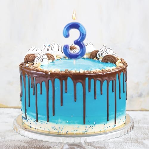 SAVITA Cartoon Blue Anime Space Number Candle for Kids Birthday