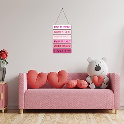 Pinkunn Sage Green Pink Inspirational Wall Art