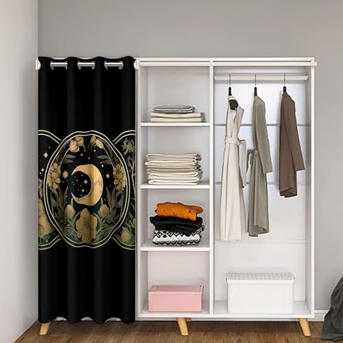 Feelyou 3D Printed Door Curtain 52x84 Inch Bohemian Floral Design