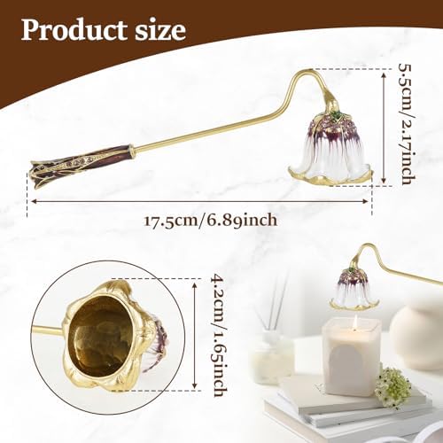 LYDODOKA Purple Candle Snuffer with Long Handle
