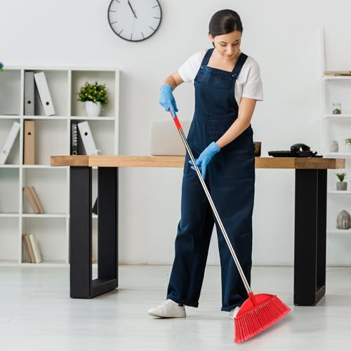 Maxdot 8 Pack Heavy Duty Brooms with Stainless Steel Handles