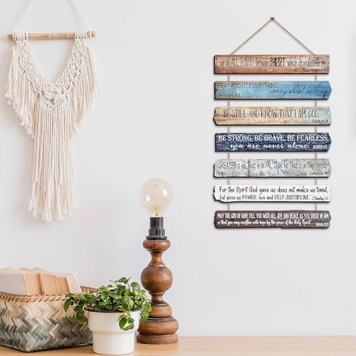 Yookeer Bible Verse Wall Art Set with 7 Pieces