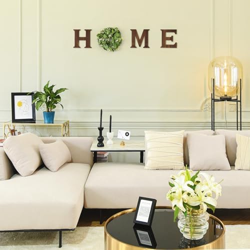 Mkono Farmhouse Wall Sign with Artificial Eucalyptus