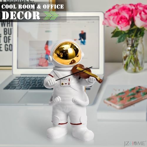 JZ HOME Astronaut Violinist Statue Resin Decor