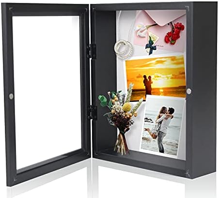 Muzilife 8x10 Shadow Box Frame - Black 216 Interior Wood Glass