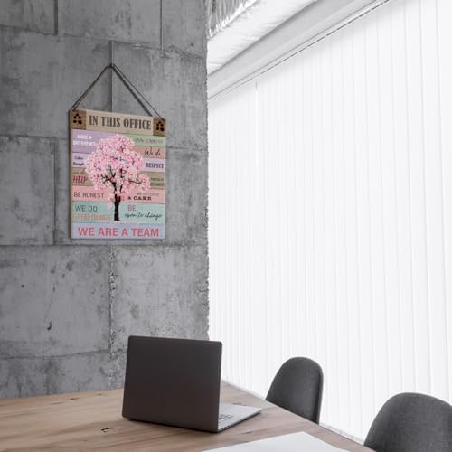 GUDIAO Office Quote Pink Tree Wall Decor Sign