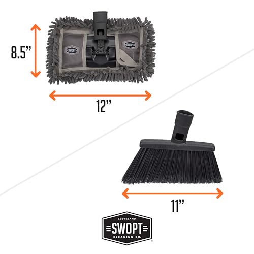 SWOPT Angle Broom 12 Dust Mop Plastic Dustpan Cleaning Kit
