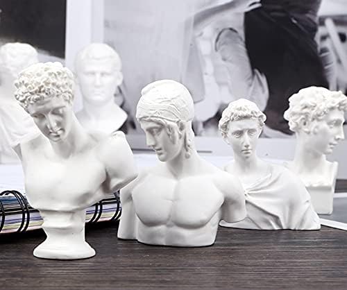 LAGOM HOUSE Greek Bust Statue Set of 10 Mini Figurines
