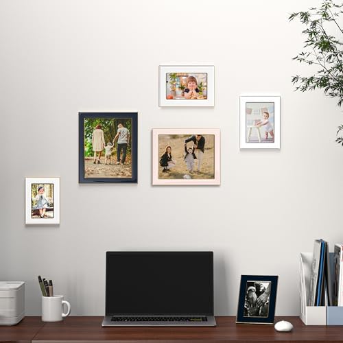 Fun Memories 8x10 Picture Frame - Navy Blue with Gold Edge