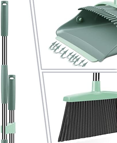 Ivandar Broom and Dustpan Combo Set Orange Green