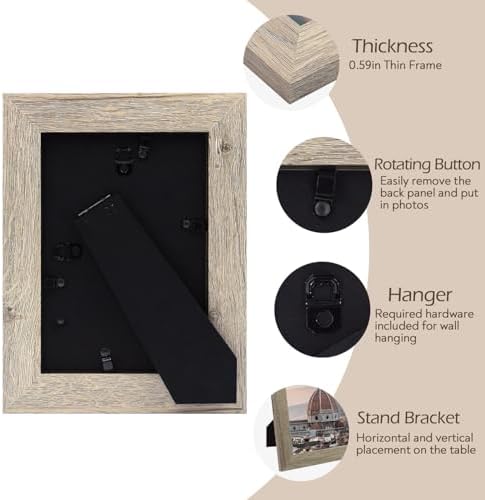 Golden State Art 5x7 Picture Frame 2 Pack Beige 1