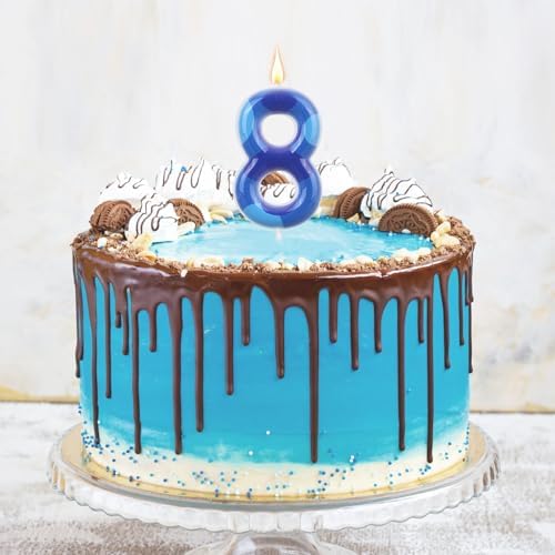 SAVITA Cartoon Blue Number Candle for Kids Party 8