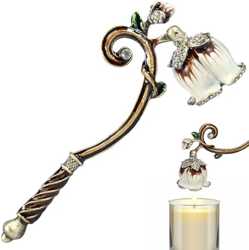 Retro Flower Shape Candle Snuffer with Long Handle