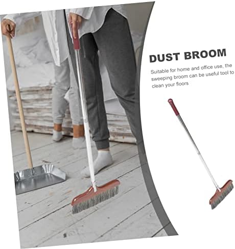VERDANVERSE Soft Bristle Dust Broom with Stainless Steel Handle