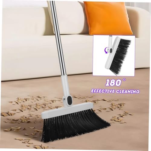 JECOMPRIS 3 in 1 Broom Set with Dustpan and Push Broom