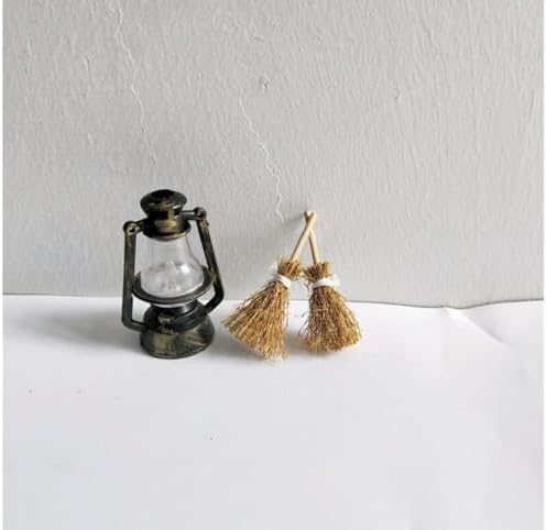 5 Pcs Brown Mini Witches Broomstick Halloween Decor