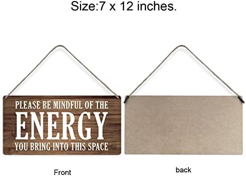 MIGUMUTU Country Style Wall Decor Mindful Quote Wooden Sign